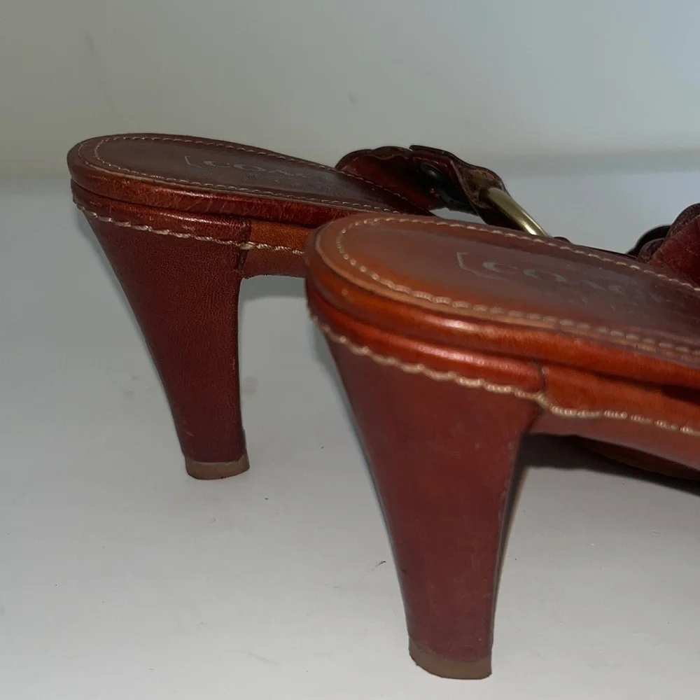 Coach Phebe Tan Vachetta woven Leather. Size 7 1/2 Used excellent condition - Picture 8 of 12